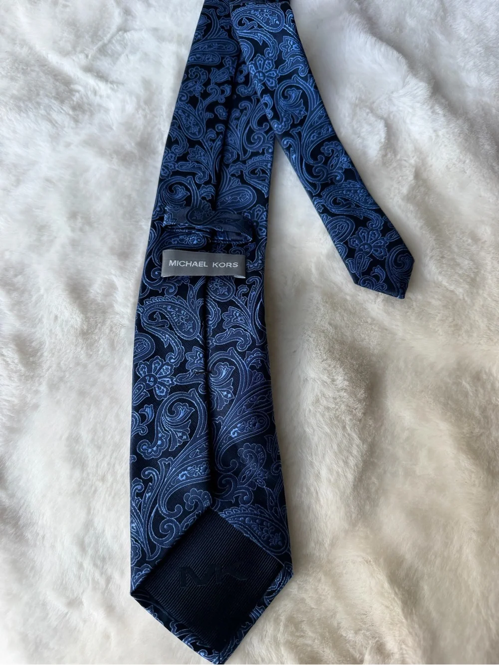 Michael Kors Classic Paisley Navy Blue Men's Tie
